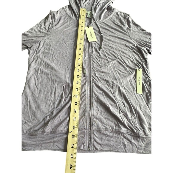 NWT VERTIGO PARIS Sz Medium Full Zip Hoodie Sweater Lavender Amethyst #M8-10 - Picture 6 of 8